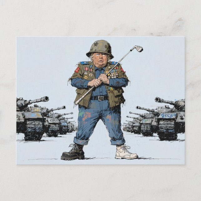 Carte Postale Le président américain dans le chaos (Devant)