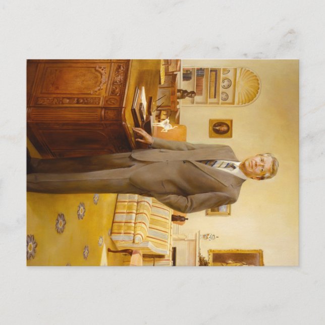 Carte Postale Le président américain James Earl Carter au Bureau (Devant)