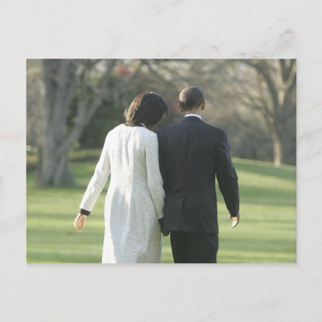 Carte Postale Le président Barack Obama et la première dame Mich (Devant)