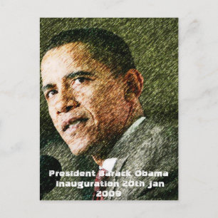 Carte Postale Le Président Barack Obama Inauguration 20 jan 2009