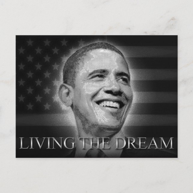 Carte Postale Le président Barack Obama - Vivre Le Rêve (Devant)
