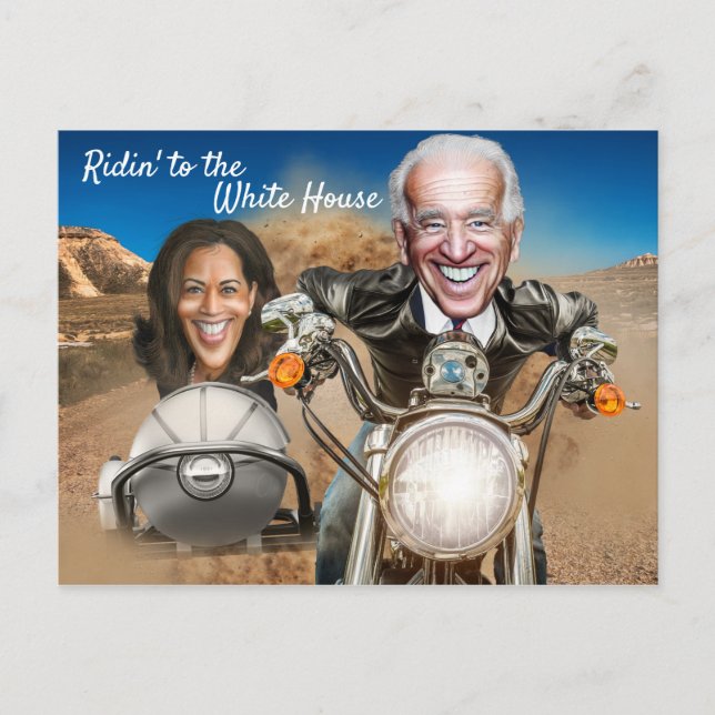Carte Postale Le président élu Joe Biden et Kamala Harris Bikers (Devant)