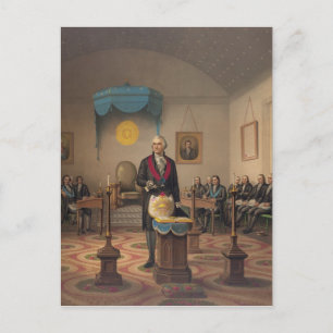 Carte Postale Le président George Washington comme maître mason