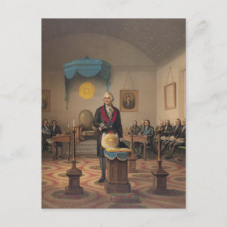 Carte Postale Le président George Washington comme maître mason