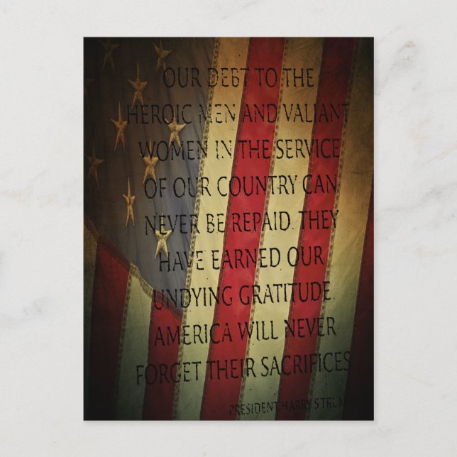 Carte Postale Le président Harry S. Truman cite (Devant)