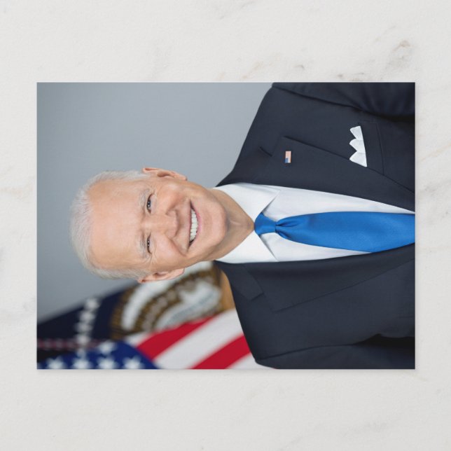 Carte Postale Le président Joe Biden Portrait de la Maison Blanc (Devant)
