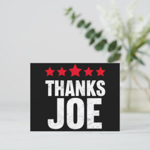 Carte Postale Le président Merci Merci Joe Biden remercie Joe