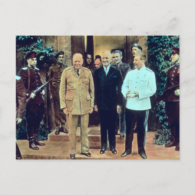 Carte Postale Le président Truman et Joseph Staline (Devant)