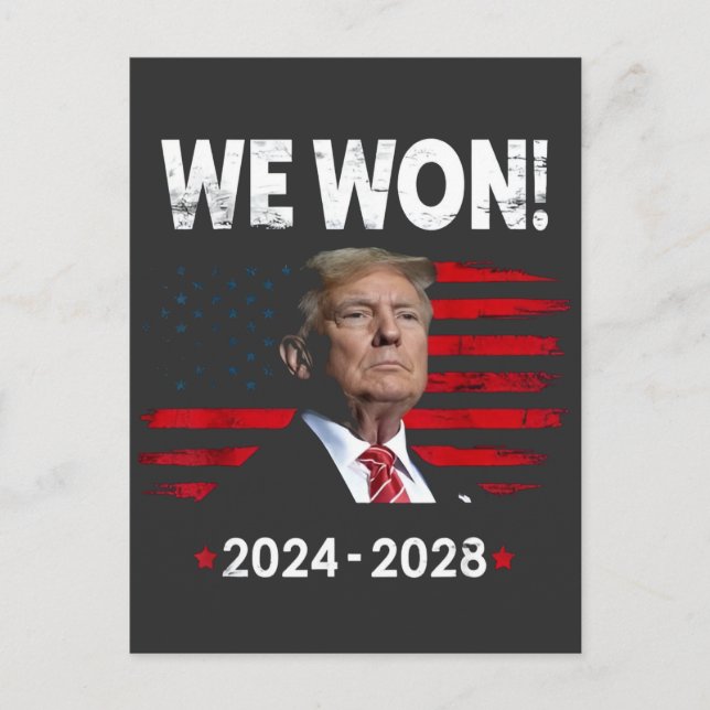 Carte Postale Le président Trump, fier de Maga, remporte la jour (Devant)