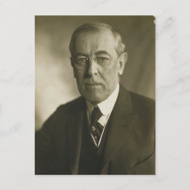 Carte Postale Le président Woodrow Wilson Portrait 1919 (Devant)