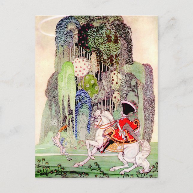 Carte Postale Le Prince Charming sur son cheval blanc par Kay Ne (Devant)