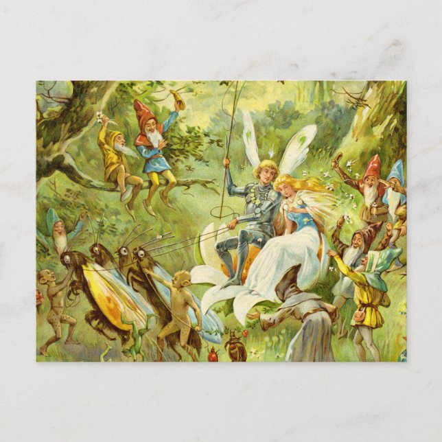 Carte Postale Le Prince Fairy et Thumbelina (Devant)