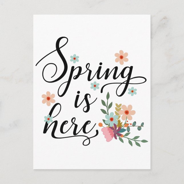 Carte Postale le printemps est là (Devant)