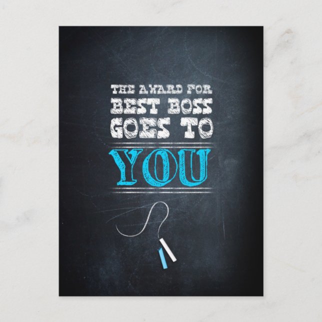 Carte Postale Le prix du meilleur patron vous va ! (Devant)