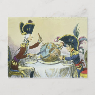 Carte Postale Le Pudding de Plum en danger, 1805