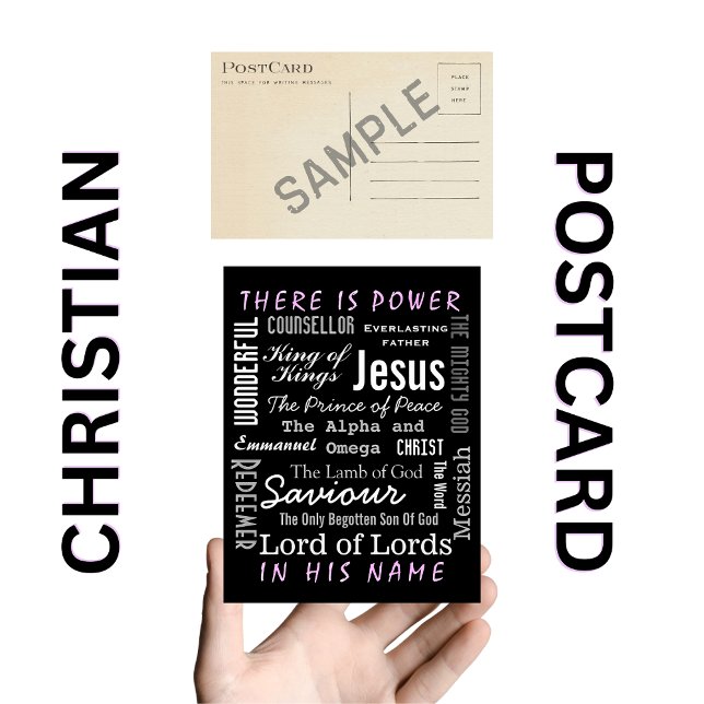 Carte Postale Le puissant nom de Jésus chrétien (Créateur téléchargé)