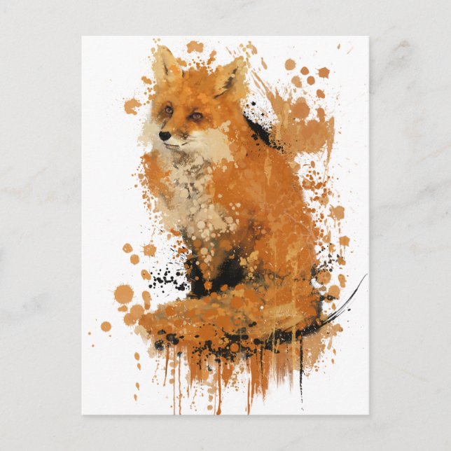 Carte Postale Le renard Dernier (Devant)