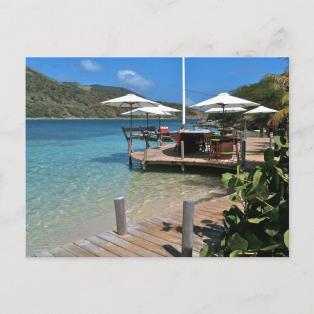 Carte Postale Le restaurant de bord de mer de Pinel Island (Devant)