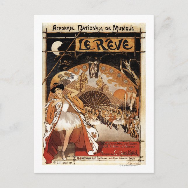 Carte Postale Le Reve Ballet Performance Opéra (Devant)