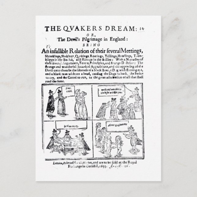 Carte Postale Le rêve des quakers (Devant)