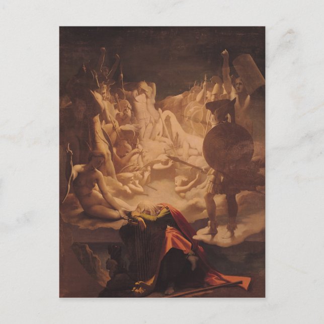 Carte Postale Le rêve d'Ossian, 1813 (Devant)