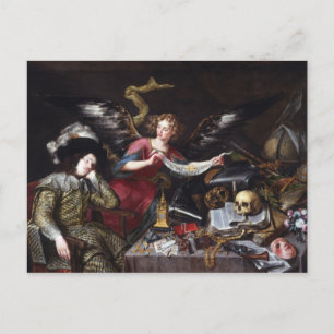 Carte Postale Le rêve du chevalier par Antonio de Pereda