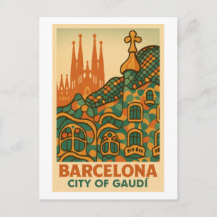 Carte Postale Le rêve rétro de Gaudí – Voyage à Barcelone
