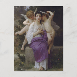 Carte Postale Le réveil du coeur par William Bougereau