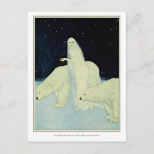 Carte Postale Le Rêveur des Rêves : Blanc, Éclairant et brillant