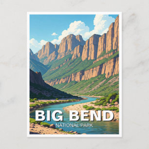 Carte Postale Le Rio Grande dans le Parc National de Big Bend Vo