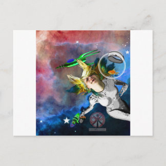 Carte Postale Le rire dans l'espace