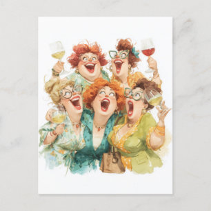 Carte Postale Le rire nocturne des dames