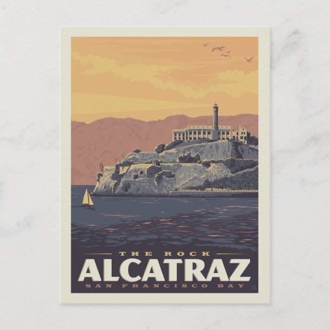Carte Postale Le Rocher Alcatraz | Baie de San Francisco (Devant)