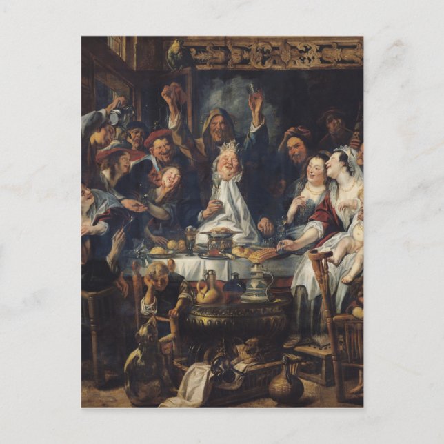 Carte Postale Le roi boit (Devant)