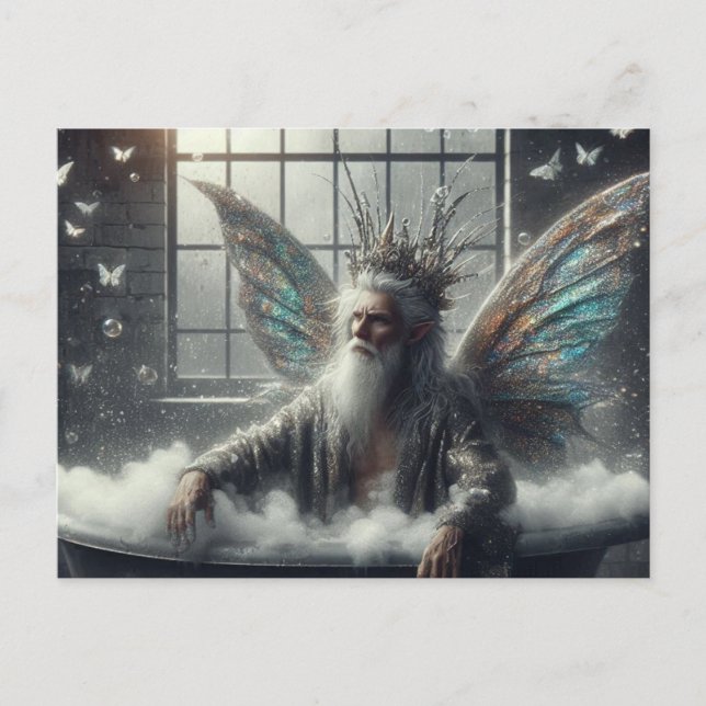 Carte Postale Le roi de la fée prend un bain (Devant)