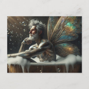 Carte Postale Le roi de la fée prend un bain