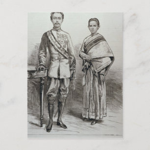 Carte Postale Le roi et la reine du Siam