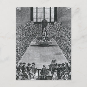 Carte Postale Le roi James I à la Chambre du Parlement, 1624