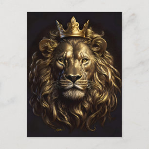 Carte Postale Le Roi ! Le Lion d'Oz pas si puéril