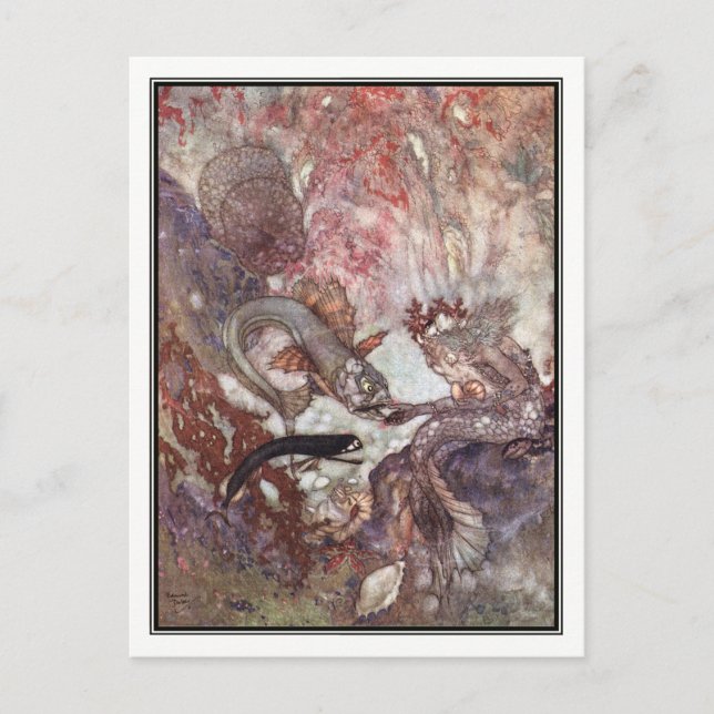 Carte Postale Le roi Merman par Edmund Dulac (Devant)