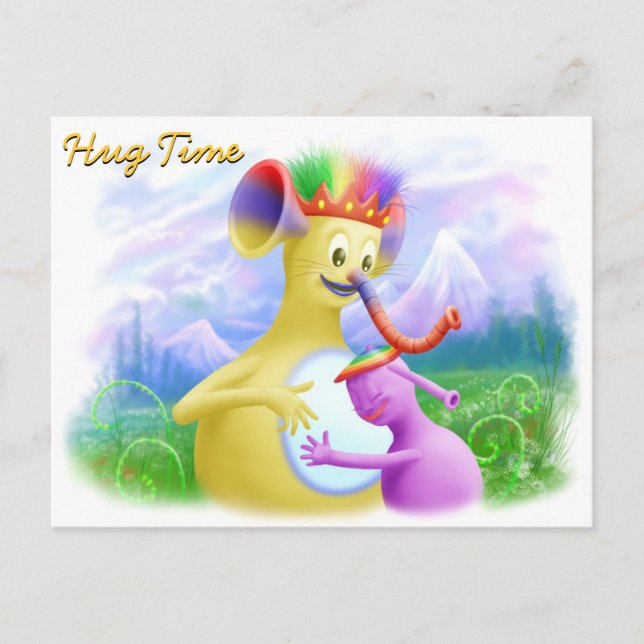 Carte Postale Le Roi Monty S'Embrasse (Devant)