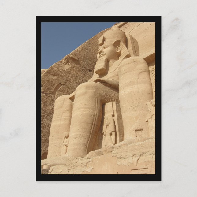 Carte Postale Le roi Ramses Abu Simbel Égypte (Devant)