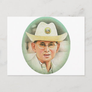 Carte Postale Le roi thaïlandais Bhumibol Adulyadej - ภู มิ ล พ