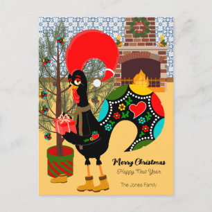 Carte Postale Le Rooster Portugais et la joie de donner