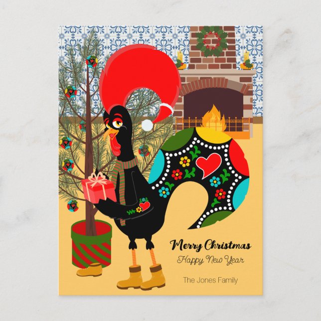 Carte Postale Le Rooster Portugais et la joie de donner (Devant)