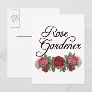 Carte Postale Le rose Gardener dit avec des Roses