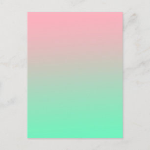 Carte Postale Le rose pastel et le vert pâle devraient toujours 