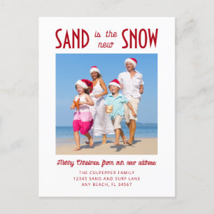 Carte Postale Le sable est le nouveau Faire-part de déplacement