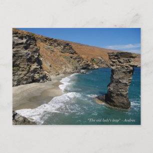 Carte Postale "Le saut de la vieille dame" - Andros