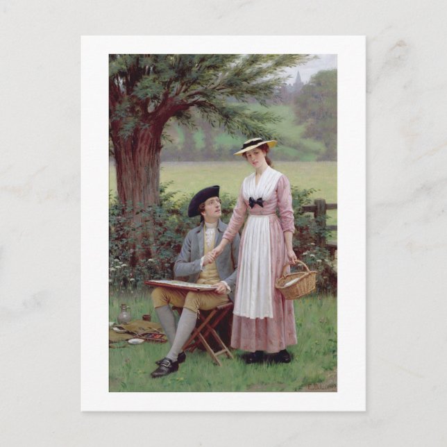 Carte Postale Le Seigneur de Burleigh, Tennyson, 1919 (huile sur (Devant)